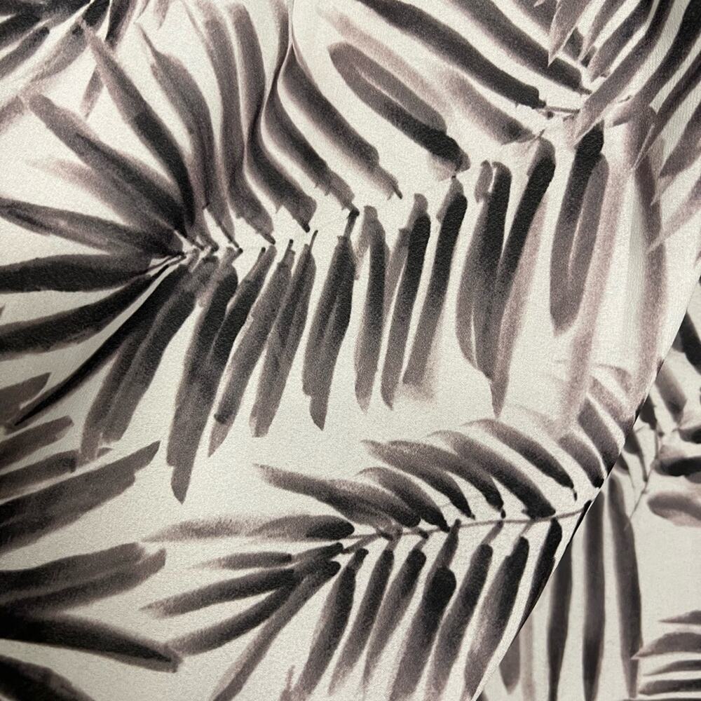 Sam Edelman Inverted Pleat Tank Dress | Fern Leaf Print | White Gray | Medium - Picture 4 of 6